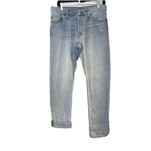 Levi's 501 Original Fit Light Wash Denim Jeans Button Fly Women's Size 28x31